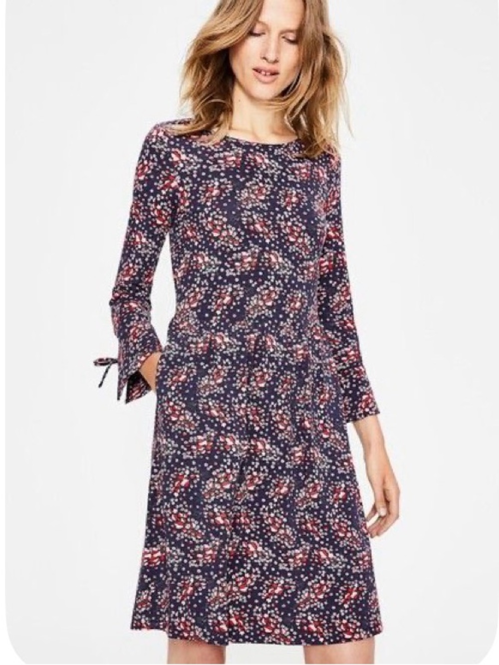 Boden Posie Navy Floral Dress